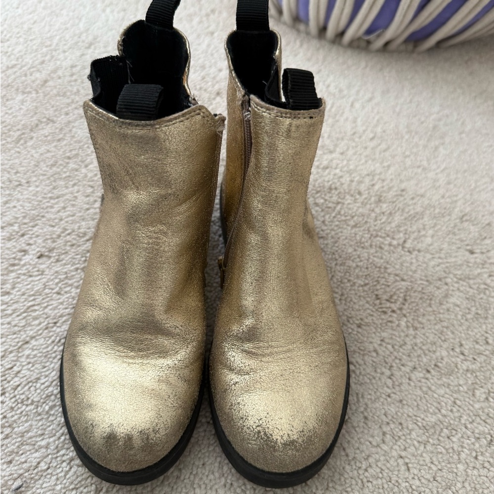 Zara Shiny Gold Kids Boots